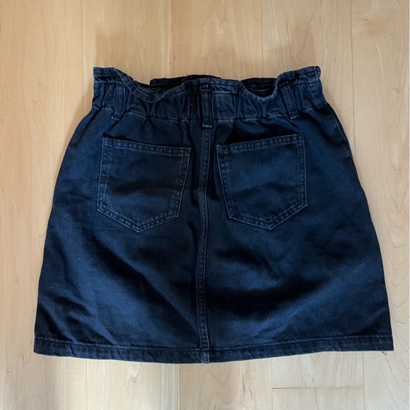 Black Jean Mini Skirt - Picture 2 of 4